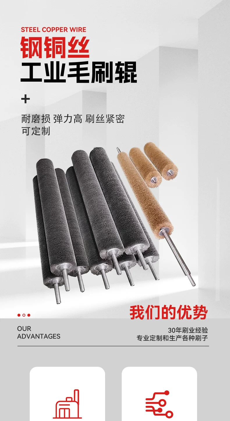 尼龙丝缠绕弹簧刷 工业毛刷辊 软毛超细软毛 抛光打磨 玻璃清洗